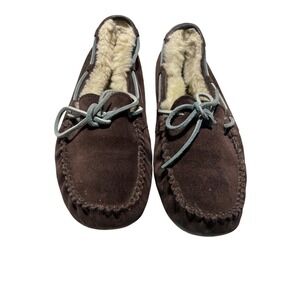 UGG Australia Dakota Suede Moccasin Slippers Brown‎ Shearling Womens 8 5612